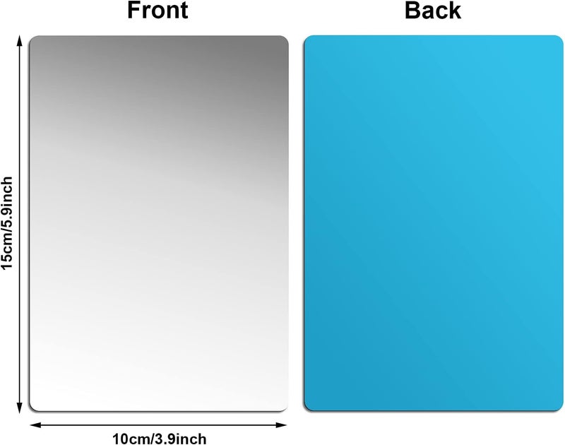 Marsui 8 Pieces Shatter Proof Plastic Mirror Craft 4 x 6 Inch Small Mirror Tiles Bulk with Soft Round Corners Double Sided Protective Film Reflector Sheets Art Craft Supply for Bathroom Home Decor - Image 3